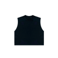 Débardeur court à encolure carrée – Noir