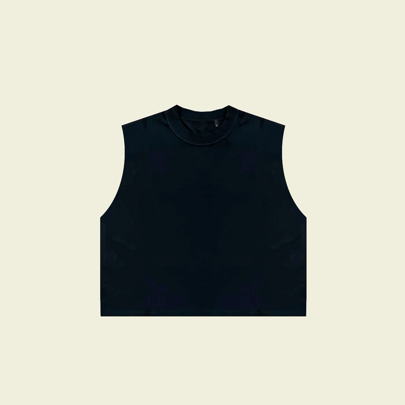 Débardeur court et ajusté au style minimaliste – Noir