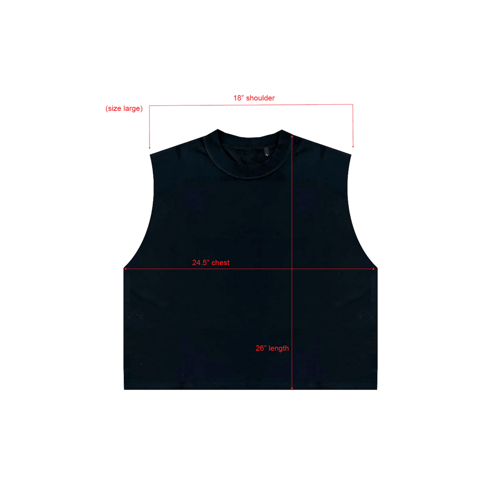 Débardeur court à encolure carrée – Noir