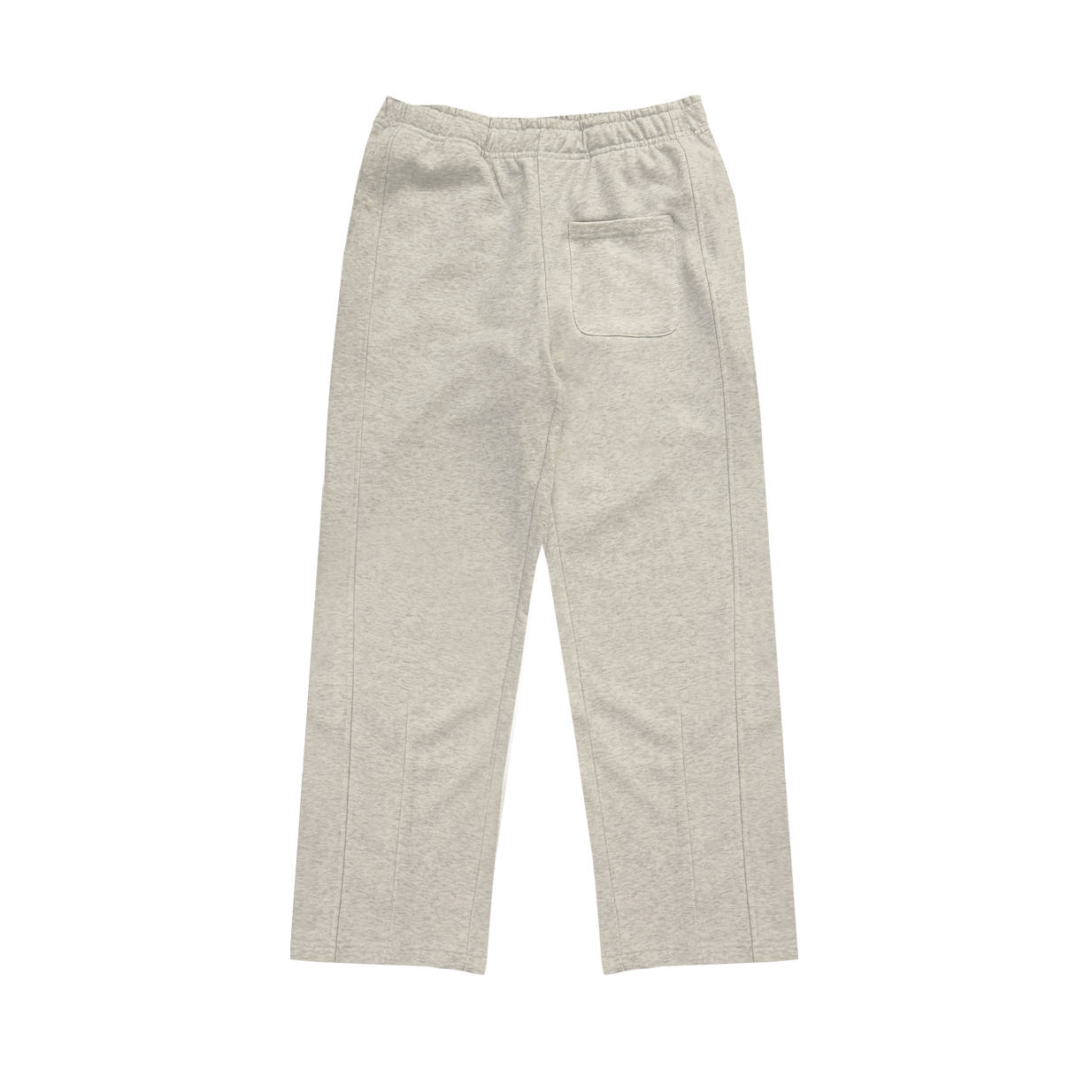 Pantalon de sport droit à plis – Modèle gris-beige