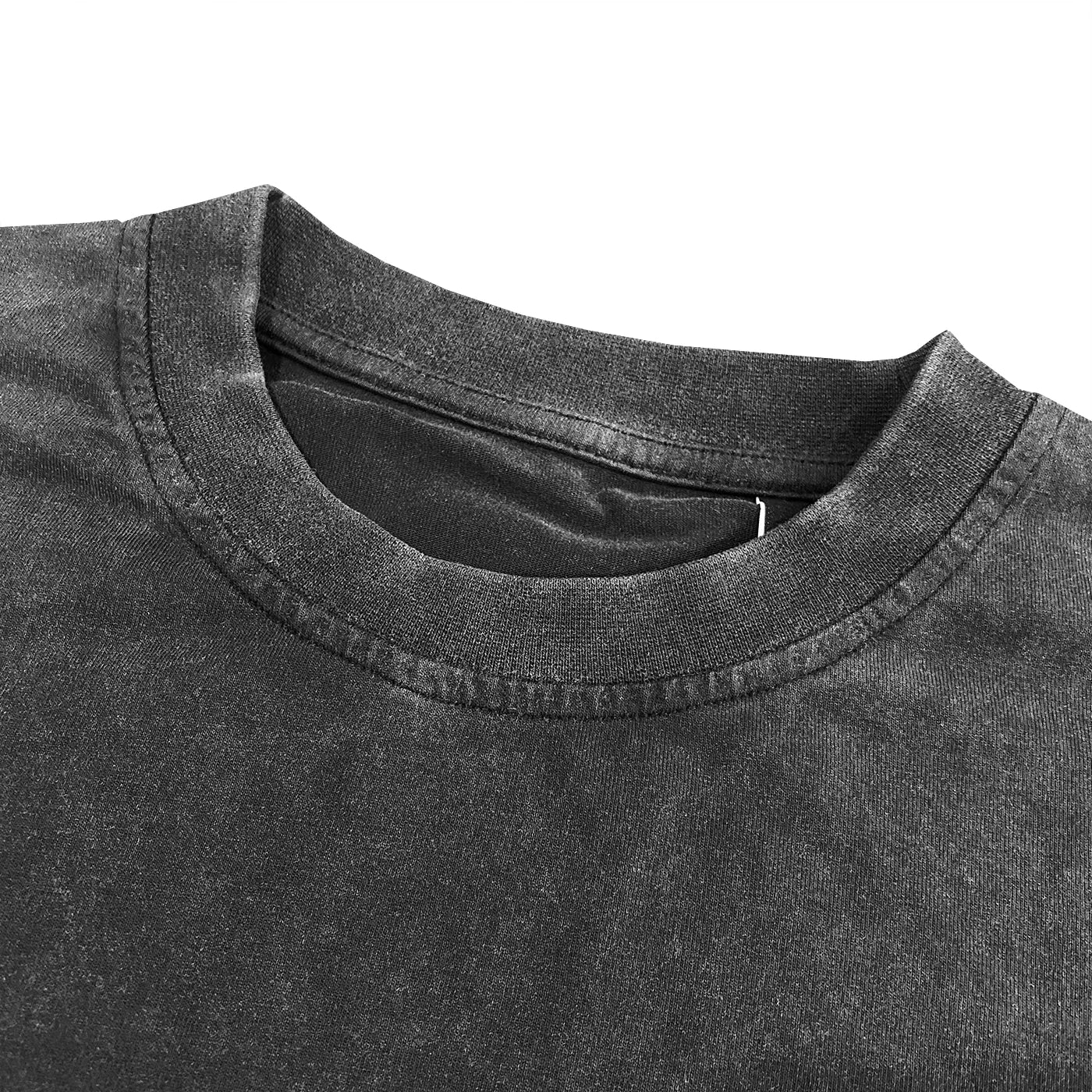 T-shirt Homme Coupe Boxy Courte – gris foncé